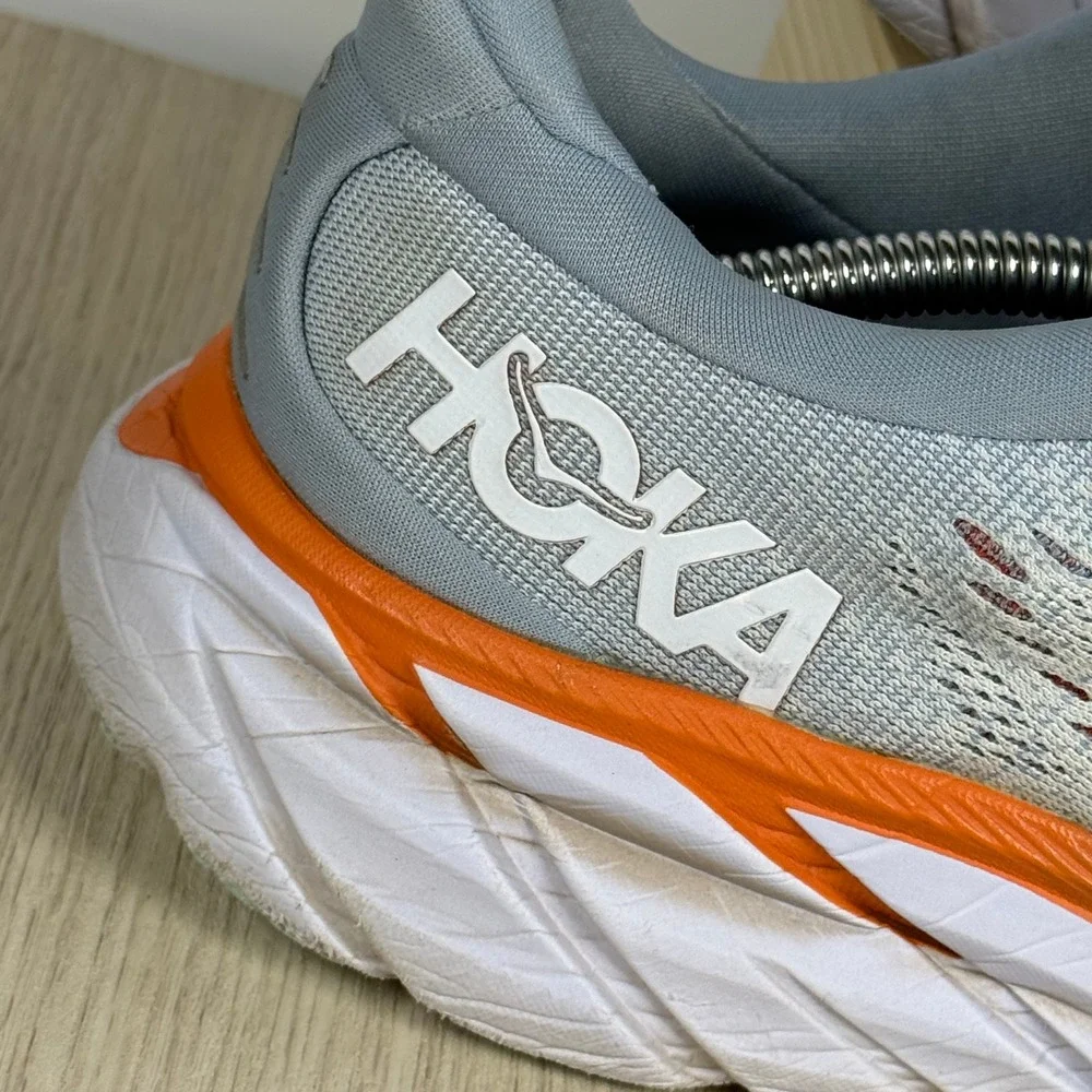 Running Shoes Hoka One One Womens 9B Grey Orange Clifton 8 Sneakers 1119394 BFPA